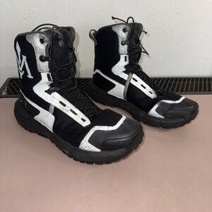 Under Armour N.W.A‎ Tactical Boots Men 11.5 Black White Vibram Sole Hiking